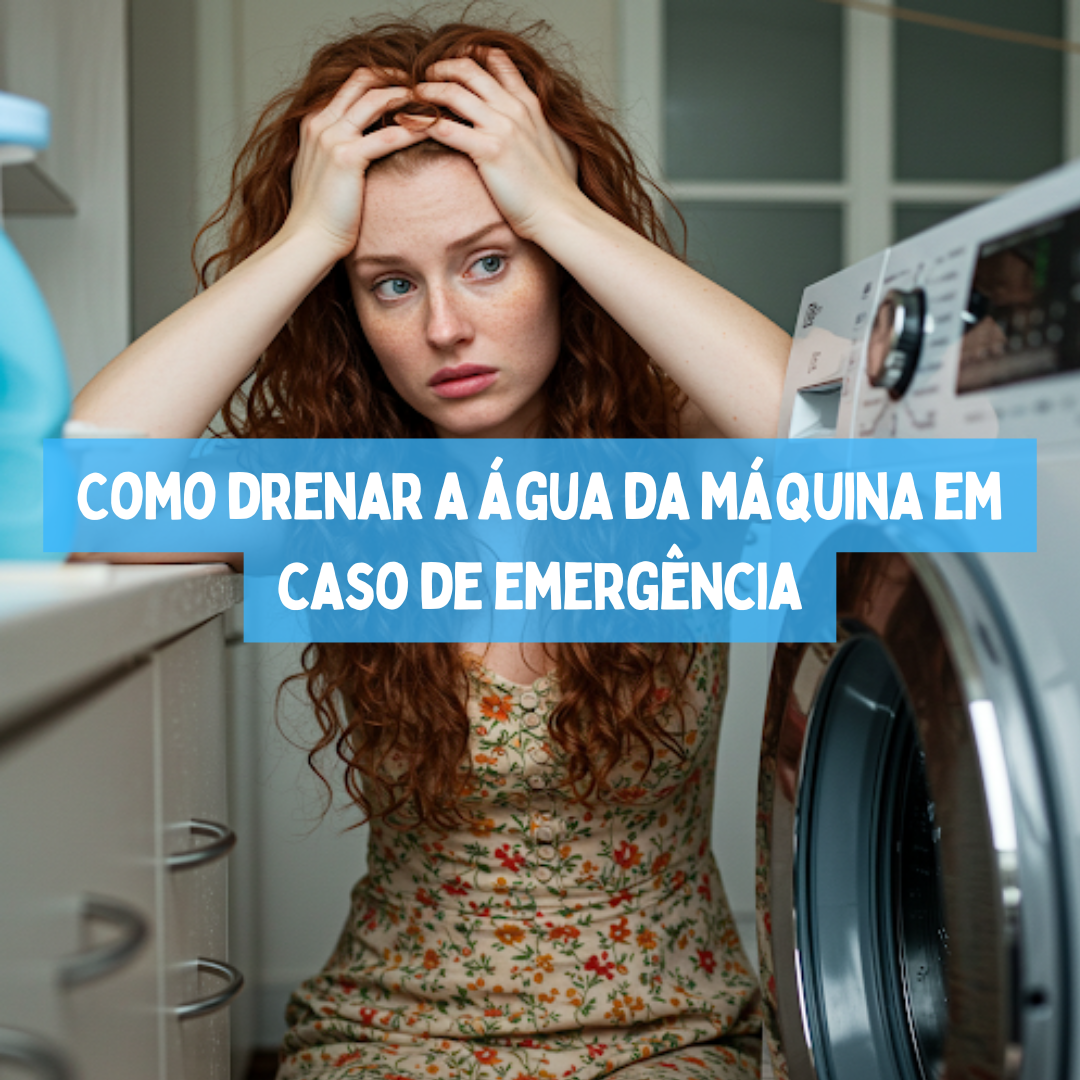 Como drenar a água da máquina em caso de emergência